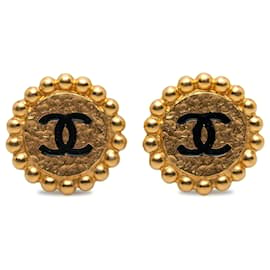 Chanel-Orecchini a clip CC in oro Chanel-D'oro