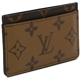 Louis Vuitton-Louis Vuitton Brown Monogram Reverse Card Holder-Brown