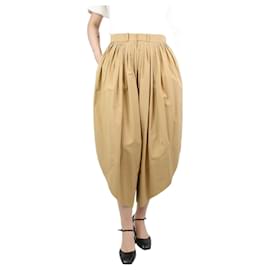 Chloé-Brown pleated balloon trousers - size UK 8-Brown