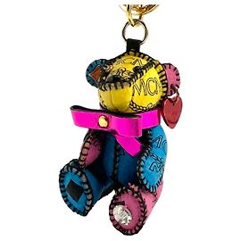 MCM Zoo Bag Pendant Bear Multi Key Ring Pendant Teddy Pink Blue Key Multiple colors