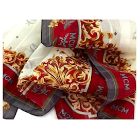 MCM-MCM BANDANA CLOTH COTTON RED ANTHRACITE GRAY GOLD CREAM-Multiple colors