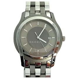 Gucci-gucci 5500 XL Watch Wristwatch Watch Swiss Made Steel Silver Swiss Made Unisex-Silvery