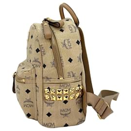 MCM-MCM Stark Backpack X - Mochila Pequeña Bolso Con Logo Estampado Marfil-Otro