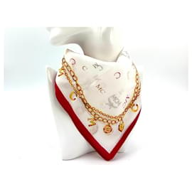 MCM-MCM Bandana Scarf Women's Scarf Cotton White Red Gold Letter LogoPrint-Multiple colors