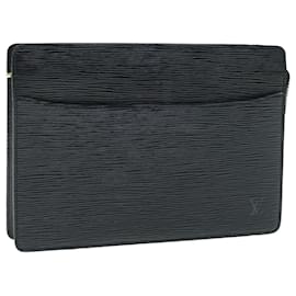Louis Vuitton-LOUIS VUITTON Epi Pochette Homme Clutch Bag Black M52522 LV Auth th4495-Black