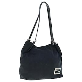Fendi-FENDI Shoulder Bag Nylon Black Auth bs11530-Black