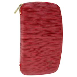 Louis Vuitton-LOUIS VUITTON Portafoglio Epi Agenda Geode Rosso M63877 LV Aut 64195-Rosso
