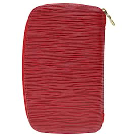 Louis Vuitton-LOUIS VUITTON Portefeuille Epi Agenda Geode Rouge M63877 Auth LV 64195-Rouge