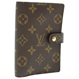 Louis Vuitton-LOUIS VUITTON Monogram Agenda PM Day Planner Cover R20005 Auth LV 62253-Monogramme