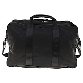 Prada-PRADA Boston Bag Nylon Black Auth bs11375-Black