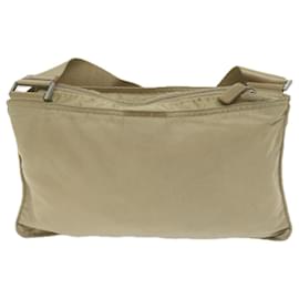 Prada-PRADA Shoulder Bag Nylon Beige Auth 64646-Beige
