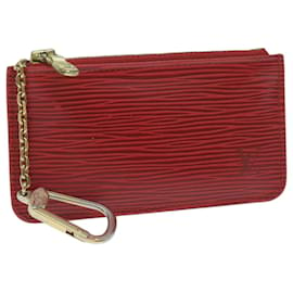 Louis Vuitton-LOUIS VUITTON Epi Pochette Cles Porte Monnaie Rouge M63807 LV Auth yk10207-Rouge