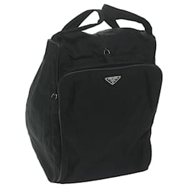 Prada-PRADA Hand Bag Nylon Black Auth 64366-Black