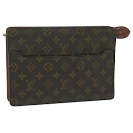 Louis Vuitton-Bolso de mano con monograma Pochette Homme de LOUIS VUITTON M51795 LV Auth 64041-Monograma