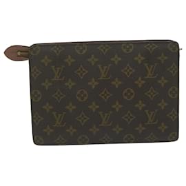 Louis Vuitton-Bolso de mano con monograma Pochette Homme de LOUIS VUITTON M51795 LV Auth 64041-Monograma