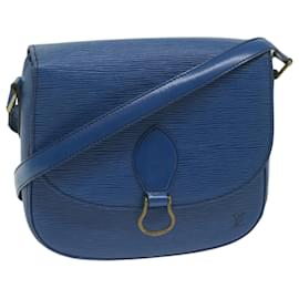Louis Vuitton-LOUIS VUITTON Epi Saint Cloud GM bolsa de ombro azul M52195 Autenticação de LV 64232-Azul