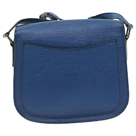 Louis Vuitton-LOUIS VUITTON Epi Saint Cloud GM bolsa de ombro azul M52195 Autenticação de LV 64232-Azul
