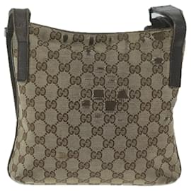 Gucci-Bolsa de ombro de lona GUCCI GG bege 122793 auth 64279-Bege