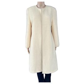 Amanda Wakeley Wollmantel weiß Weiß