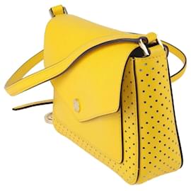 Michael Kors-Michael Kors Yellow Greenwich Perforated Flap Bag-Green