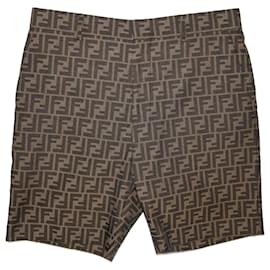 Fendi-Fendi Tobacco Zucca Jacquard Short-Other