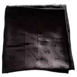 Lenço Dior de seda e lã marrom 140x140 cm Marrom