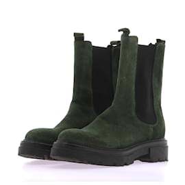 Autre Marque-VENISE COLLECTION  Ankle boots T.eu 40 Suede-Green