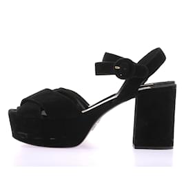 Prada-PRADA  Sandals T.it 40 velvet-Black