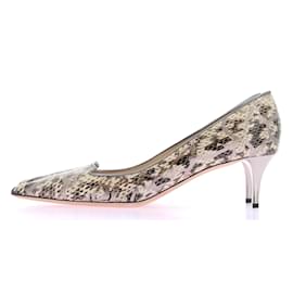 Jimmy Choo-Escarpins JIMMY CHOO.UE 40.5 Cuir-Beige