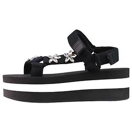 Marni Black platform striped sandals - size EU 40 Black