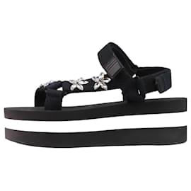 Marni-Black platform striped sandals - size EU 40-Black
