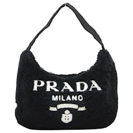 Prada-Black Re-Edition 2000 terry mini bag-Black