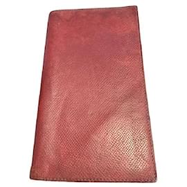 Hermès-HERMES diary holder.-Red,Light blue