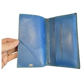 Hermès-HERMES diary holder.-Red,Light blue