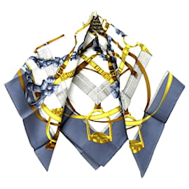 Hermès-Hermes White Grand Manege Silk Scarf-Other