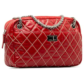 Chanel-Bolsa para câmera Chanel Red Medium Quilted Reissue-Vermelho