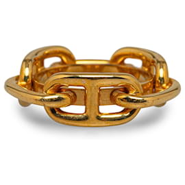 Hermès-Hermes Gold Regate Scarf Ring-Golden