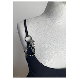 Christian Dior-Badebekleidung-Schwarz,Silber Hardware