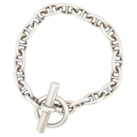 Autre Marque-PM ANCHOR CHAIN BRACELET 18 STERLING SILVER LINKS 925 32.7G SILVER BANGLE-Silvery