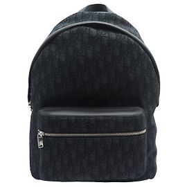 NEW CHRISTIAN DIOR RIDER BACKPACK OBLIQUE MONOGRAM CANVAS BACKPACK BAG Black