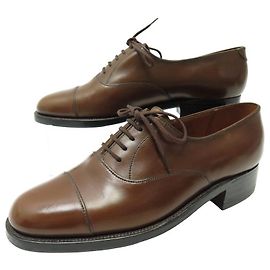 JM WESTON RICHELIEU SCHUHE 300 3.5D 37.5 BRAUNE LEDERSCHUHE MIT GERADE ENDE Braun