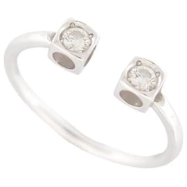 Dinh Van-DINH VAN LE CUBE DIAMOND RING 208512 54 in white gold 18K 0.16CT GOLD RING-Silvery