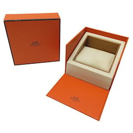Hermès-BOX FÜR HERMES CAPE COD ARCEAU HOUR H CLIPPER UHR 11CM ORANGE UHRENBOX-Orange