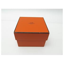 Hermès-BOX FÜR HERMES CAPE COD ARCEAU HOUR H CLIPPER UHR 11CM ORANGE UHRENBOX-Orange