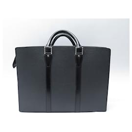 Louis Vuitton-LOUIS VUITTON ROZAN DOCUMENT BAG IN TAIGA SLATE LEATHER M30052-Grey
