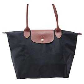 Longchamp-NEUE LONGCHAMP LE PLIAGE ORIGINAL M HANDTASCHE AUS SCHWARZEM CANVAS2605089001 Tasche-Schwarz