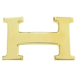 Hermès-NEW HERMES H BELT BUCKLE IN POLISHED GOLD METAL 32MM GOLDEN BUCKLE BELT NEW-Golden