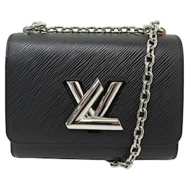 Louis Vuitton-NEW LOUIS VUITTON TWIST PM HANDBAG BLACK EPI LEATHER CROSSBODY HAND BAG-Black