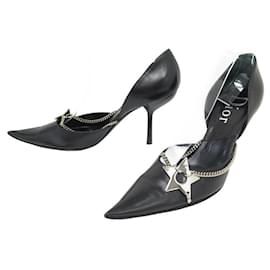 Dior-CHRISTIAN DIOR GALLIANO HARDCORE STARS PUMPS 41.5 SHOES-Black