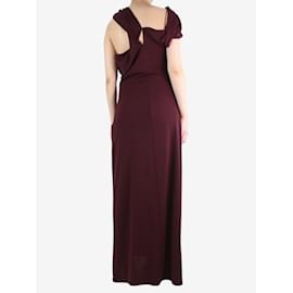 Nicholas Kirkwood-Burgundy asymmetrical maxi dress - size UK 14-Red